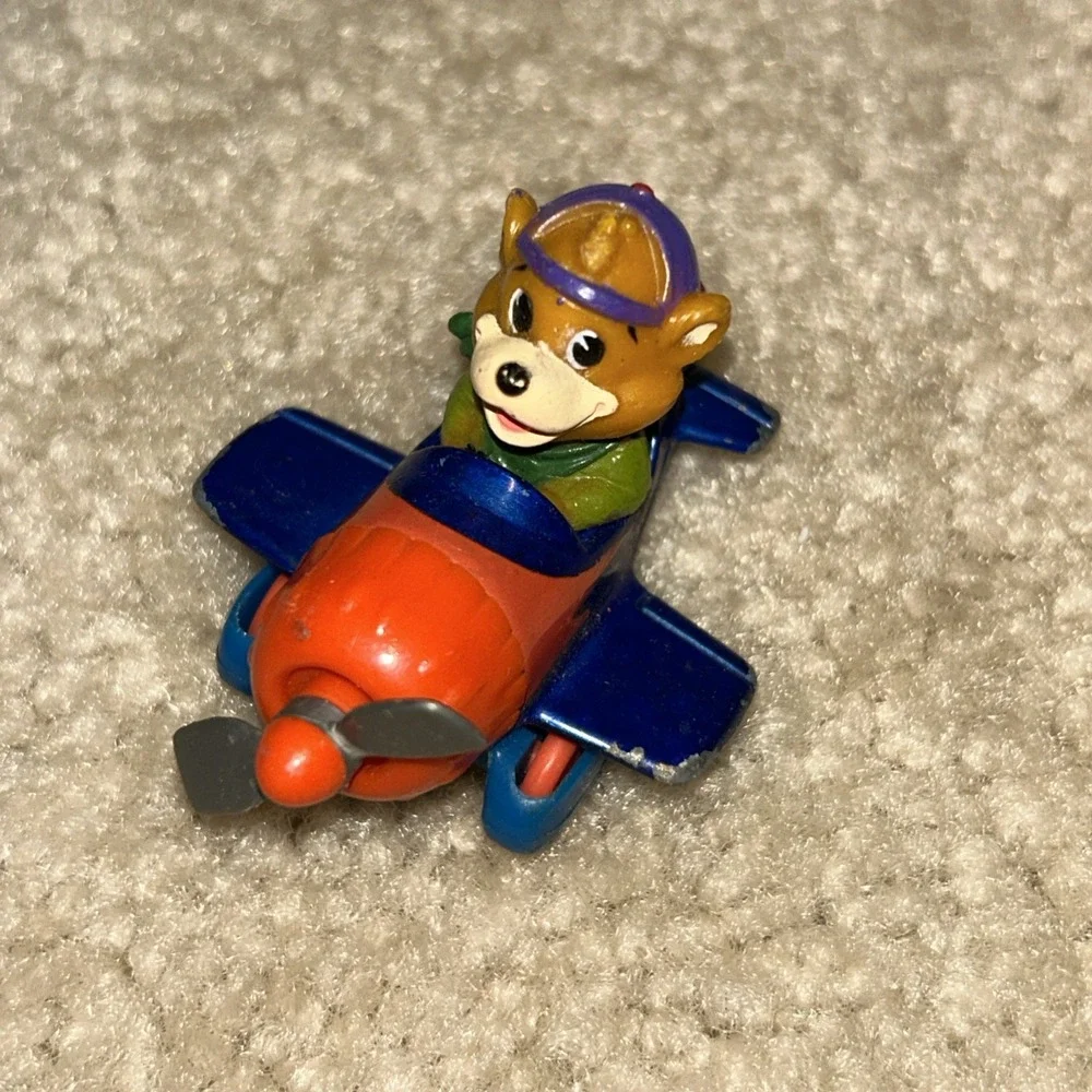Disney Talespin Kit's Racing Plane Bear In Die Cast Airplane 1989 McDonald's